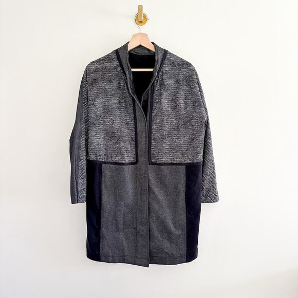 Lululemon Cocoon Car Coat in Black / Coco Pique Black / Shine Dot Black - Picture 1 of 11